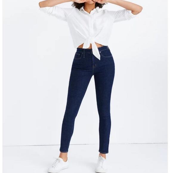 NEW Madewell Curvy High Rise Skinny Jeans 24S Lucille Wash H6388 Short Size 24 - Picture 2 of 7